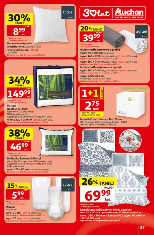 Auchan - gazetka promocyjna Gazetka 30 Lat Hipermarket Auchan od czwartku 18.06 do środy 24.06 - strona 37