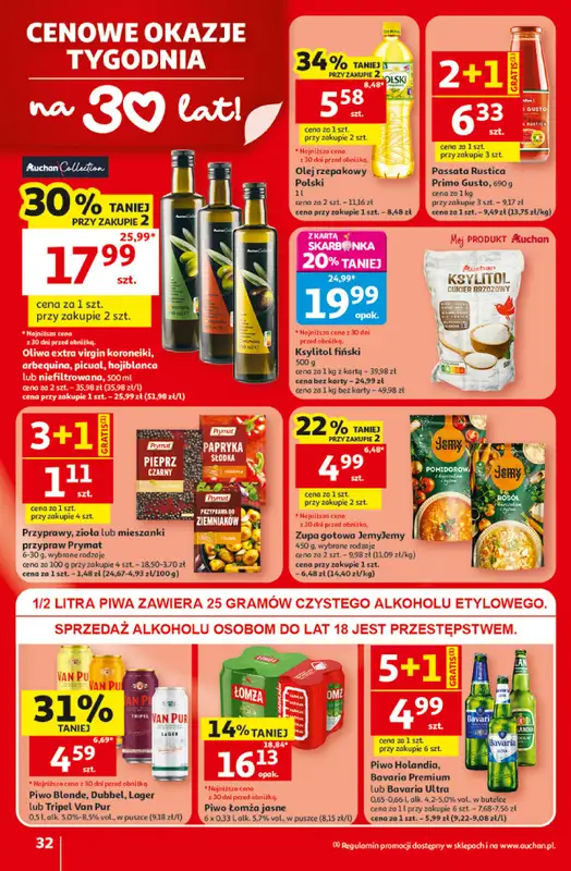 Auchan - gazetka promocyjna Gazetka 30 Lat Hipermarket Auchan od czwartku 18.06 do środy 24.06 - strona 32