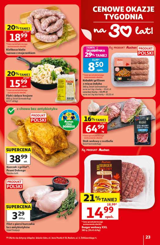 Auchan - gazetka promocyjna Gazetka 30 Lat Hipermarket Auchan od czwartku 18.06 do środy 24.06 - strona 23