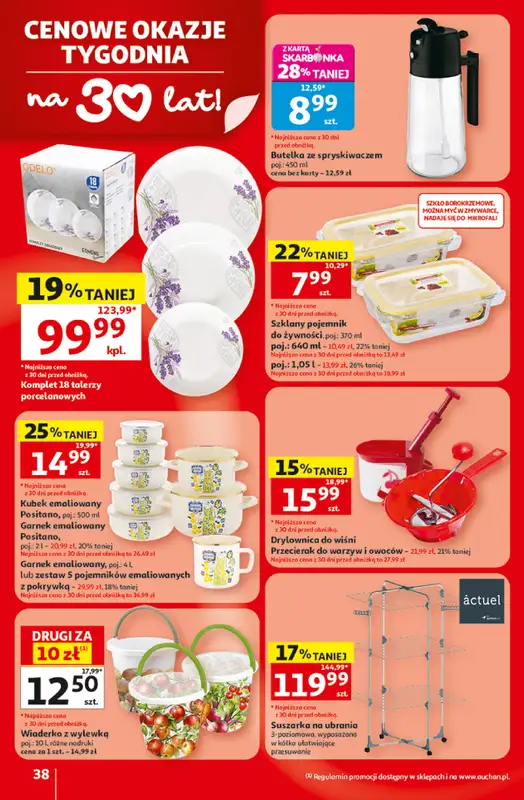 Auchan - gazetka promocyjna Gazetka 30 Lat Hipermarket Auchan od czwartku 18.06 do środy 24.06 - strona 38