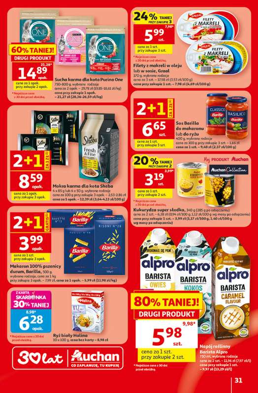 Auchan - gazetka promocyjna Gazetka 30 Lat Hipermarket Auchan od czwartku 18.06 do środy 24.06 - strona 31