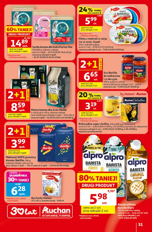 Auchan - gazetka promocyjna Gazetka 30 Lat Hipermarket Auchan od czwartku 18.06 do środy 24.06 - strona 31