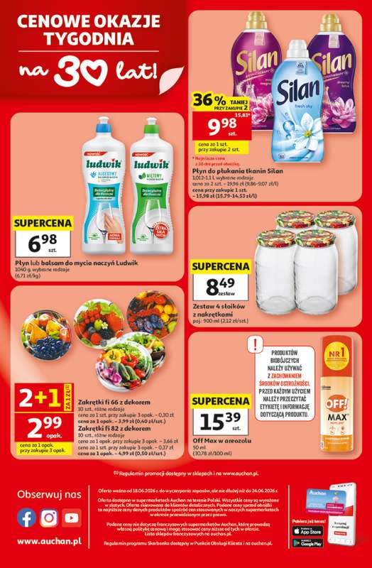 Auchan - gazetka promocyjna Gazetka 30 Lat Supermarket Auchan od czwartku 18.06 do środy 24.06 - strona 8