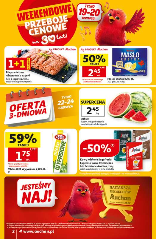 Auchan - gazetka promocyjna Gazetka 30 Lat Supermarket Auchan od czwartku 18.06 do środy 24.06 - strona 2