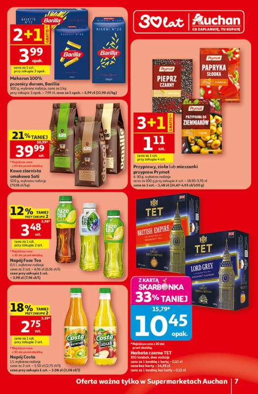 Auchan - gazetka promocyjna Gazetka 30 Lat Supermarket Auchan od czwartku 18.06 do środy 24.06 - strona 7