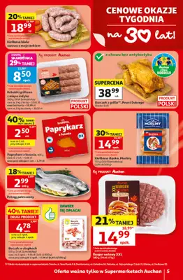 Auchan - gazetka promocyjna Gazetka 30 Lat Supermarket Auchan od czwartku 18.06 do środy 24.06 - strona 5