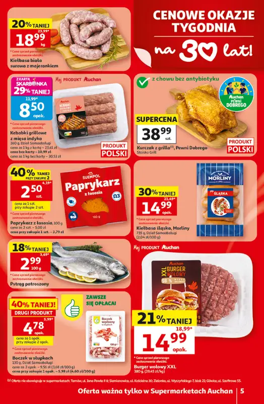 Auchan - gazetka promocyjna Gazetka 30 Lat Supermarket Auchan od czwartku 18.06 do środy 24.06 - strona 5