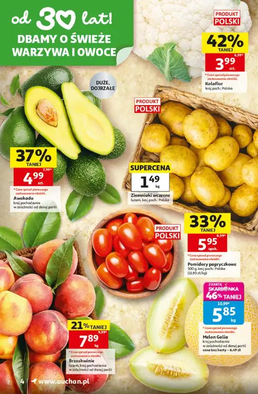 Auchan - gazetka promocyjna Gazetka 30 Lat Supermarket Auchan od czwartku 18.06 do środy 24.06 - strona 4