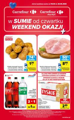Carrefour - gazetka promocyjna W sumie od czwartku weekend okazji od czwartku 18.06 do soboty 20.06