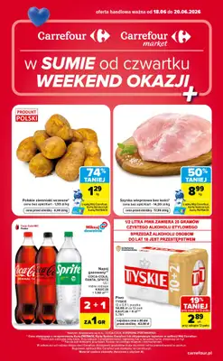 Carrefour - gazetka promocyjna W sumie od czwartku weekend okazji od czwartku 18.06 do soboty 20.06