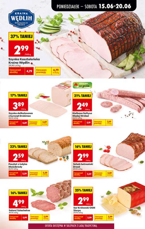 Biedronka - gazetka promocyjna Od poniedziałku, Z ladą tradycyjną od poniedziałku 15.06 do soboty 20.06 - strona 37