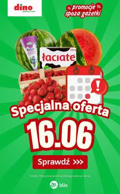 Dino - gazetka promocyjna Specjalna oferta na 16.06.2026 - promocje spoza gazetki od wtorku 16.06 do wtorku 16.06
