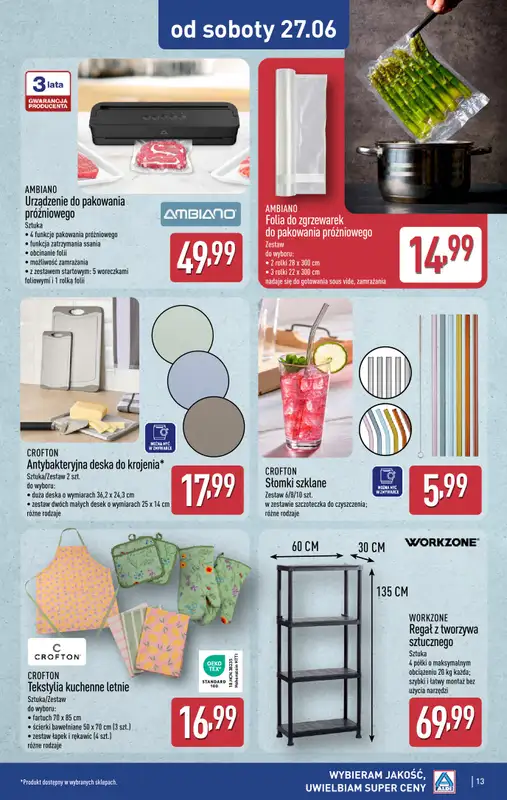 Aldi - gazetka promocyjna Aldi ma to coś! od środy 24.06 do soboty 27.06 - strona 13