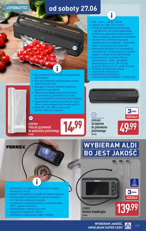 Aldi - gazetka promocyjna Aldi ma to coś! od środy 24.06 do soboty 27.06 - strona 11
