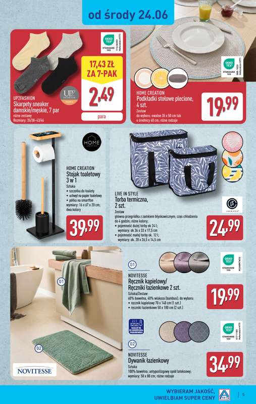 Aldi - gazetka promocyjna Aldi ma to coś! od środy 24.06 do soboty 27.06 - strona 5