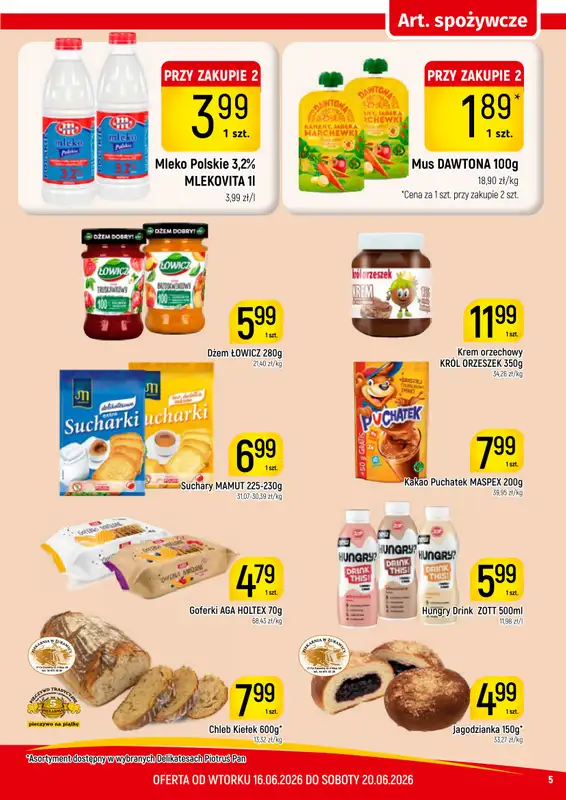 Delikatesy Piotruś Pan - gazetka promocyjna Gazetka od wtorku 16.06 do soboty 20.06 - strona 5