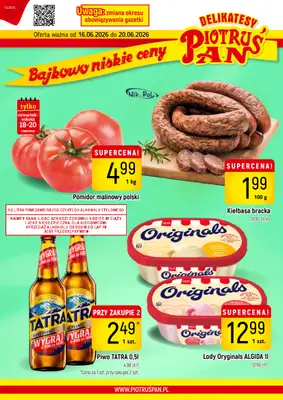 Delikatesy Piotruś Pan - gazetka promocyjna Gazetka od wtorku 16.06 do soboty 20.06