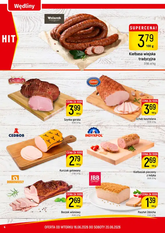 Delikatesy Piotruś Pan - gazetka promocyjna Gazetka od wtorku 16.06 do soboty 20.06 - strona 4