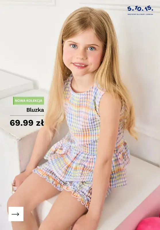 5.10.15 - gazetka promocyjna Do -30% z KODEM na wielosztuki - kolekcja dla dziewczynki od wtorku 16.06  - strona 5