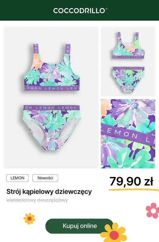 Coccodrillo - gazetka promocyjna Dziewczęce stroje kąpielowe od wtorku 16.06 do poniedziałku 29.06 - strona 8