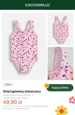 Coccodrillo - gazetka promocyjna Dziewczęce stroje kąpielowe od wtorku 16.06 do poniedziałku 29.06 - strona 7