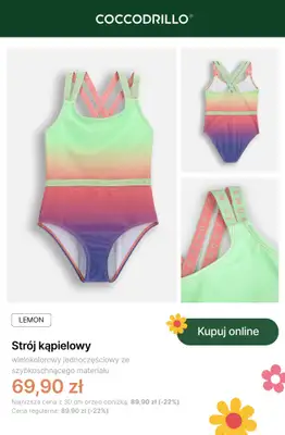 Coccodrillo - gazetka promocyjna Dziewczęce stroje kąpielowe od wtorku 16.06 do poniedziałku 29.06 - strona 6