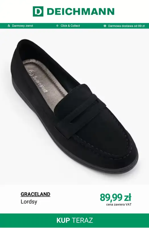 Deichmann - gazetka promocyjna Lordsy damskie od wtorku 16.06  - strona 3