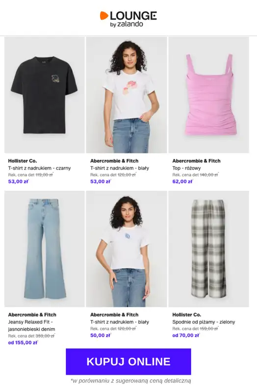 Lounge by Zalando - gazetka promocyjna Do -85%  Abercrombie & Fitch + Hollister Co. od wtorku 16.06 do piątku 19.06 - strona 5