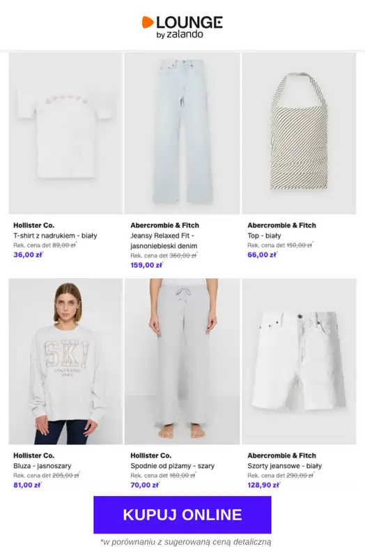 Lounge by Zalando - gazetka promocyjna Do -85%  Abercrombie & Fitch + Hollister Co. od wtorku 16.06 do piątku 19.06 - strona 7