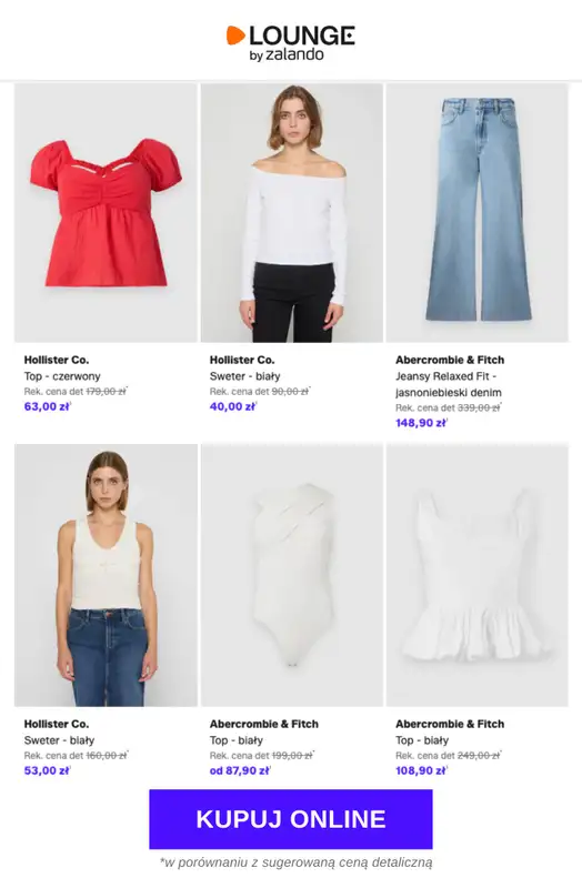 Lounge by Zalando - gazetka promocyjna Do -85%  Abercrombie & Fitch + Hollister Co. od wtorku 16.06 do piątku 19.06 - strona 6