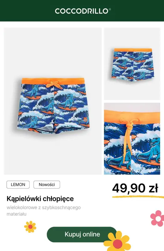 Coccodrillo - gazetka promocyjna Stroje kąpielowe dla chłopca od środy 17.06 do wtorku 30.06 - strona 6