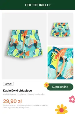 Coccodrillo - gazetka promocyjna Stroje kąpielowe dla chłopca od środy 17.06 do wtorku 30.06 - strona 2