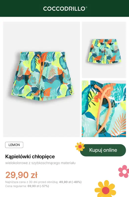 Coccodrillo - gazetka promocyjna Stroje kąpielowe dla chłopca od środy 17.06 do wtorku 30.06 - strona 2