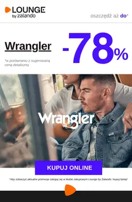 Lounge by Zalando - gazetka promocyjna Do -78% Wrangler od wtorku 16.06 do czwartku 18.06