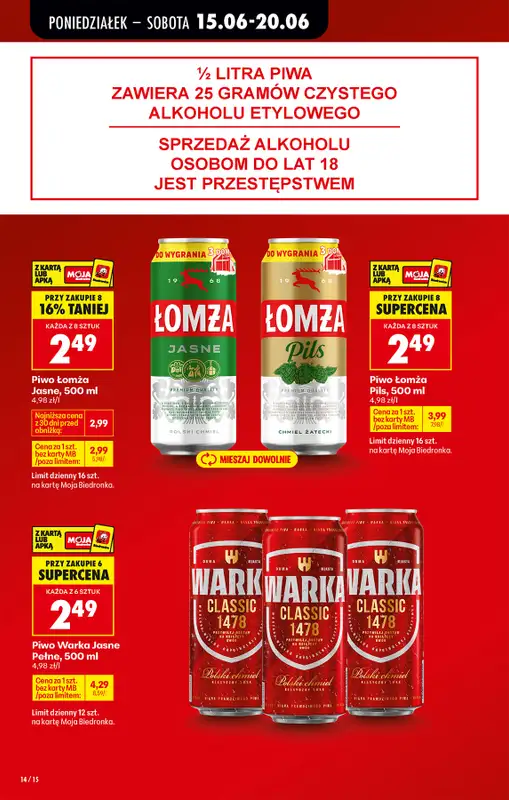 Biedronka - gazetka promocyjna Od poniedziałku od poniedziałku 15.06 do soboty 20.06 - strona 18