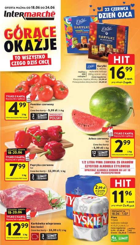 Intermarche - gazetka promocyjna Gazetka od czwartku 18.06 do środy 24.06