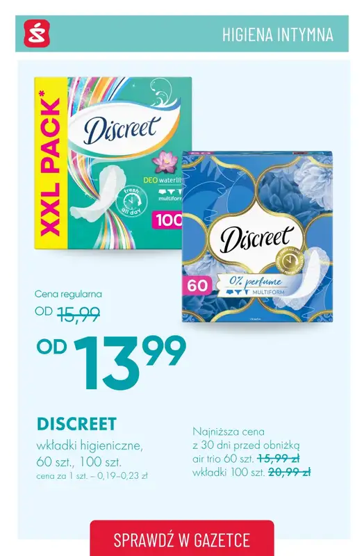 Super-Pharm - gazetka promocyjna Higiena intymna W SUPERCENACH od środy 17.06  - strona 4