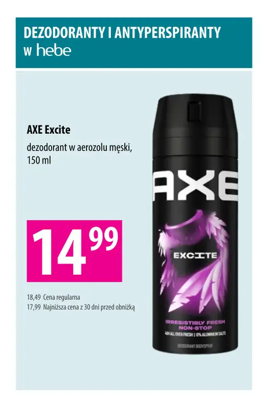 Hebe - gazetka promocyjna Dezodoranty i antyperspiranty w niskich cenach od wtorku 16.06 do czwartku 18.06 - strona 5