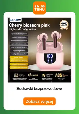 Temu - gazetka promocyjna Słuchawki bezprzewodowe od wtorku 16.06  - strona 5