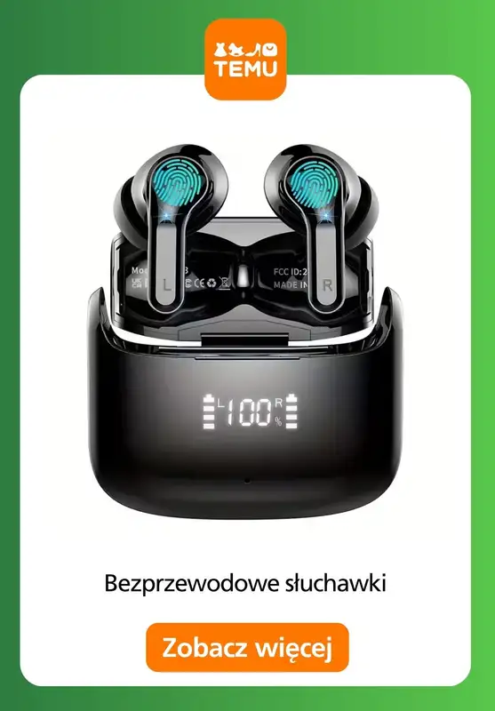 Temu - gazetka promocyjna Słuchawki bezprzewodowe od wtorku 16.06  - strona 11