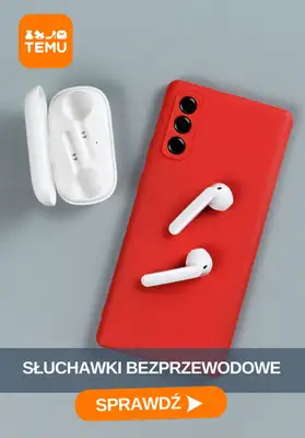 Temu - gazetka promocyjna Słuchawki bezprzewodowe od wtorku 16.06 