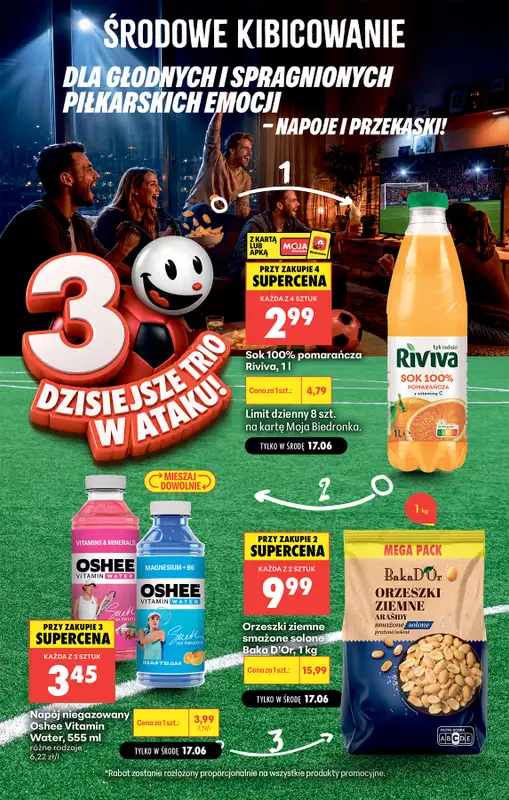 Biedronka - gazetka promocyjna Środowe kibicowanie  