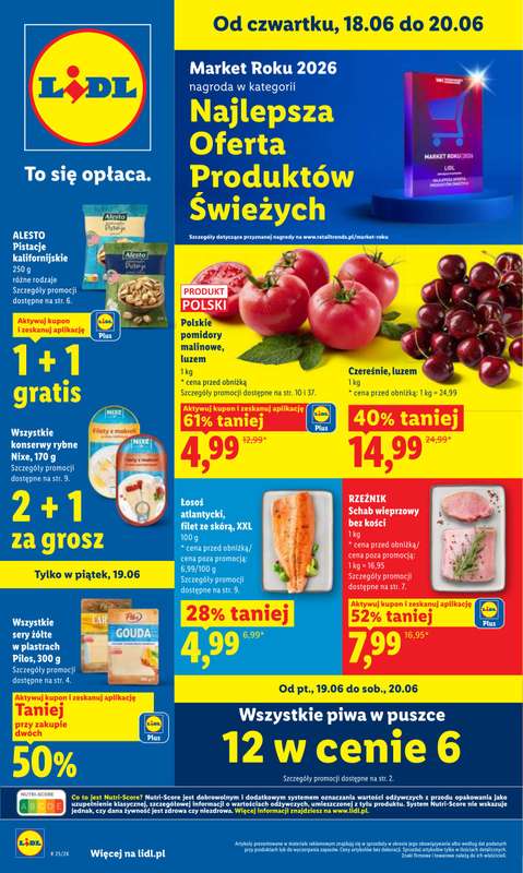 Lidl - gazetka promocyjna Oferta od czwartku od czwartku 18.06 do soboty 20.06