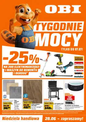 OBI - gazetka promocyjna Gazetka od środy 17.06 do wtorku 07.07