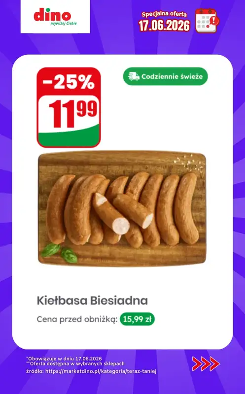 Dino - gazetka promocyjna Specjalna oferta na 17.06.2026 - promocje spoza gazetki od środy 17.06 do środy 17.06 - strona 3