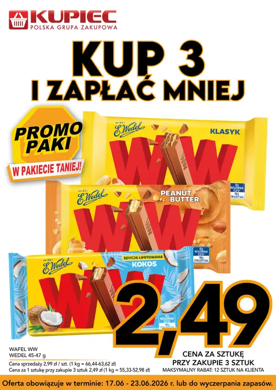 Kupiec - gazetka promocyjna Promopaki od środy 17.06 do wtorku 23.06 - strona 7