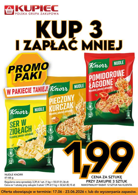 Kupiec - gazetka promocyjna Promopaki od środy 17.06 do wtorku 23.06 - strona 3