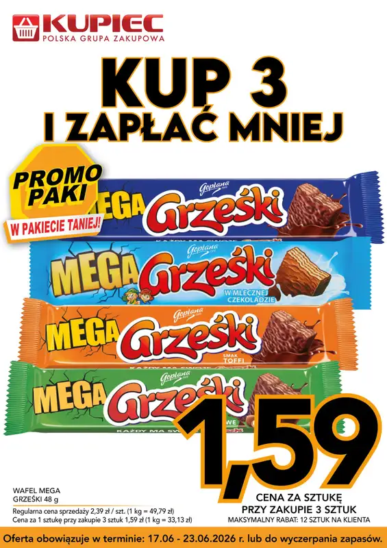 Kupiec - gazetka promocyjna Promopaki od środy 17.06 do wtorku 23.06 - strona 9