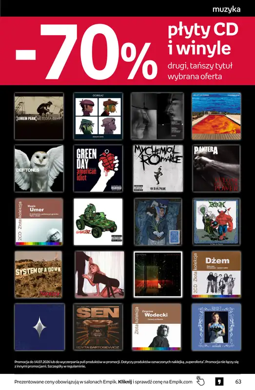 Empik - gazetka promocyjna Tom kultury: muzyka od środy 17.06 do wtorku 30.06 - strona 12