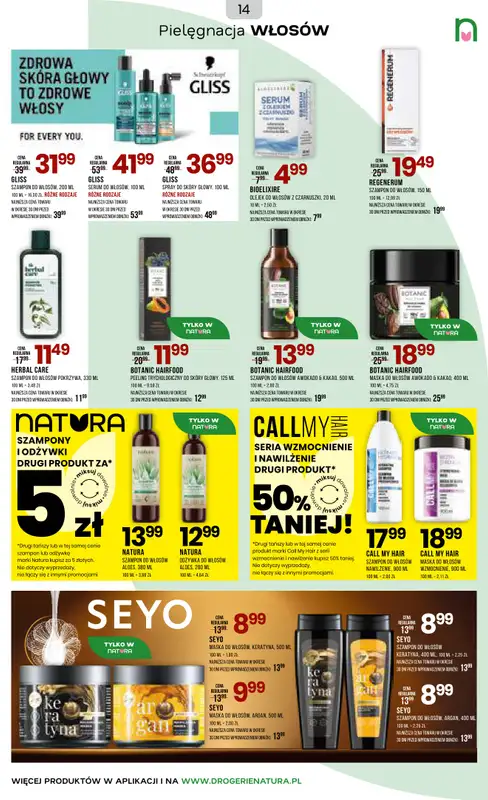 Drogerie Natura - gazetka promocyjna Gazetka od środy 17.06 do poniedziałku 06.07 - strona 14